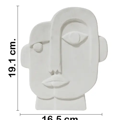 Rostro de porcelana de 16.5×5.3×19.1cm