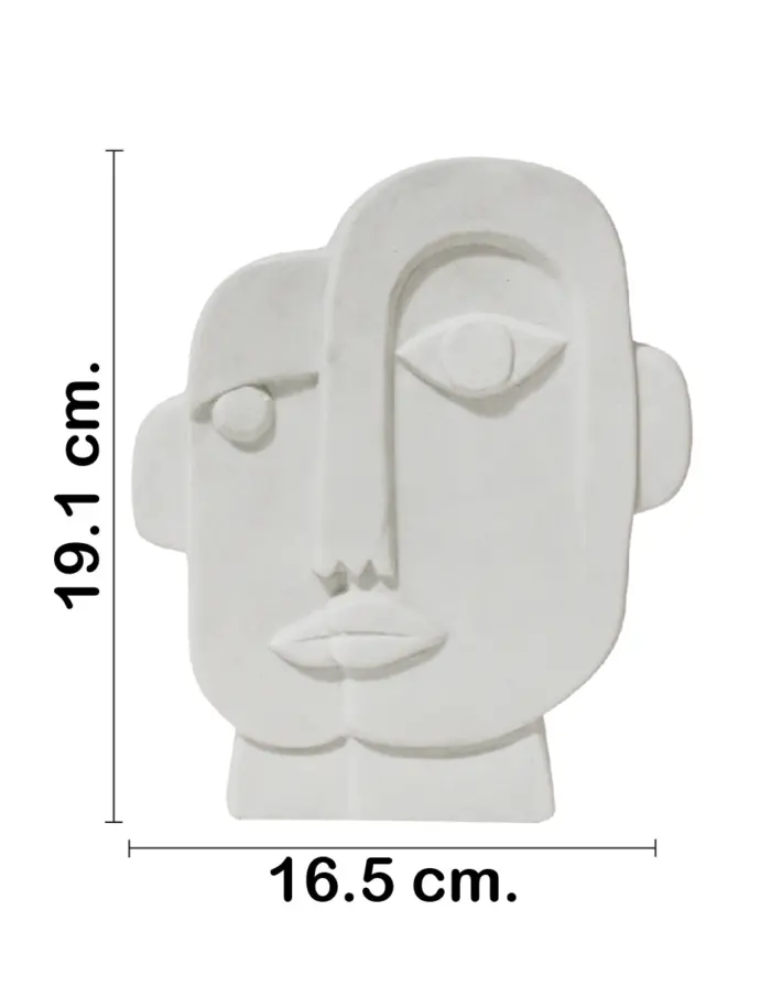 Rostro de porcelana de 16.5x5.3x19.1cm - Image 2