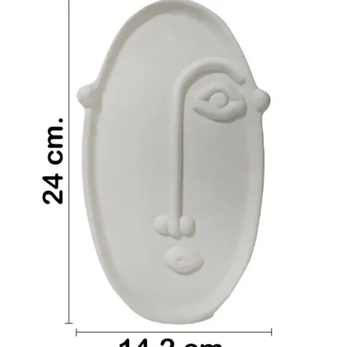 Rostro de porcelana de 14.2x8x24cm