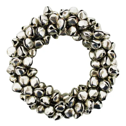Juego de 4 servilleteros de cascabeles de metal humo de 7.5cm