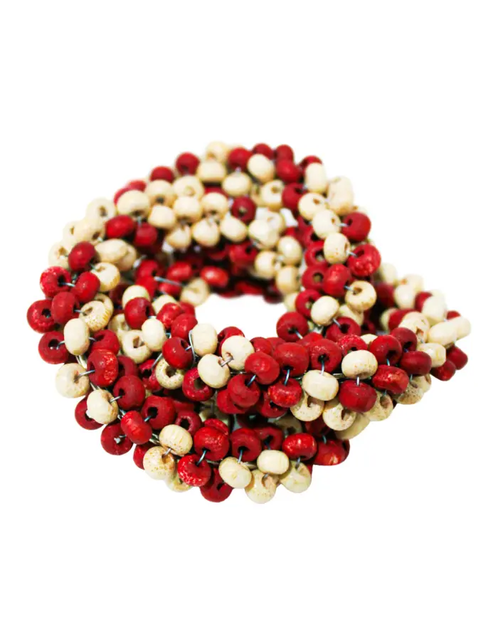 Juego de 4 servilleteros con cuentas rojas de 7cm - Image 3