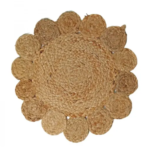 Mantel individual de yute natural con círculos de 35cm
