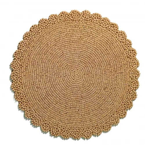 Mantel individual bordado nadera ondulado de 35cm