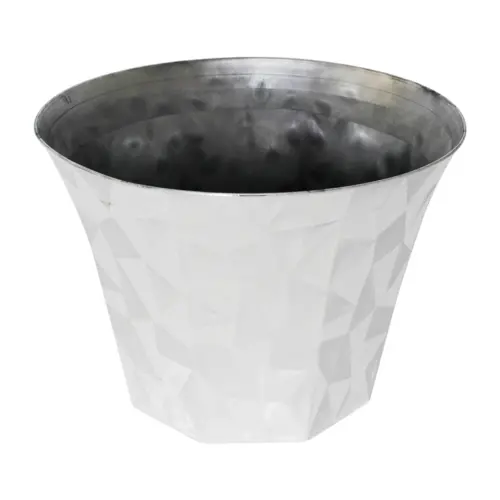 Maceta de plástico plata