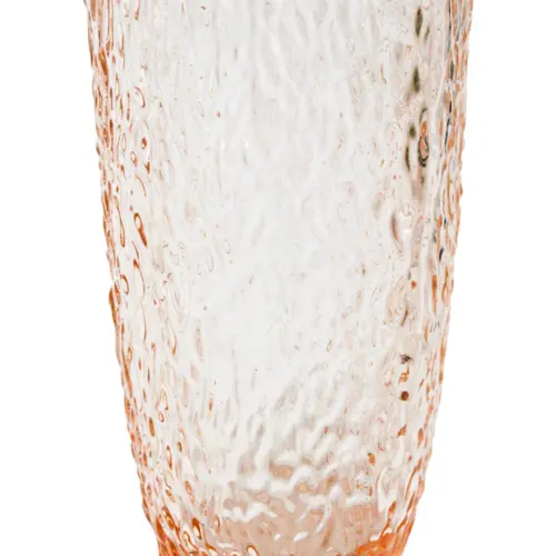 Vaso acrilico naranja craquelado
