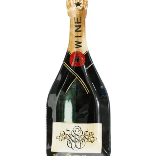 Plato botella de champán de 9.5x27x2cm
