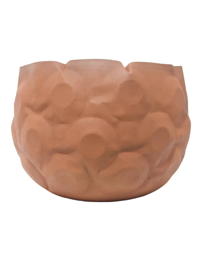 Maceta de metal ladrillo mate de 44x44x35cm - Image 3