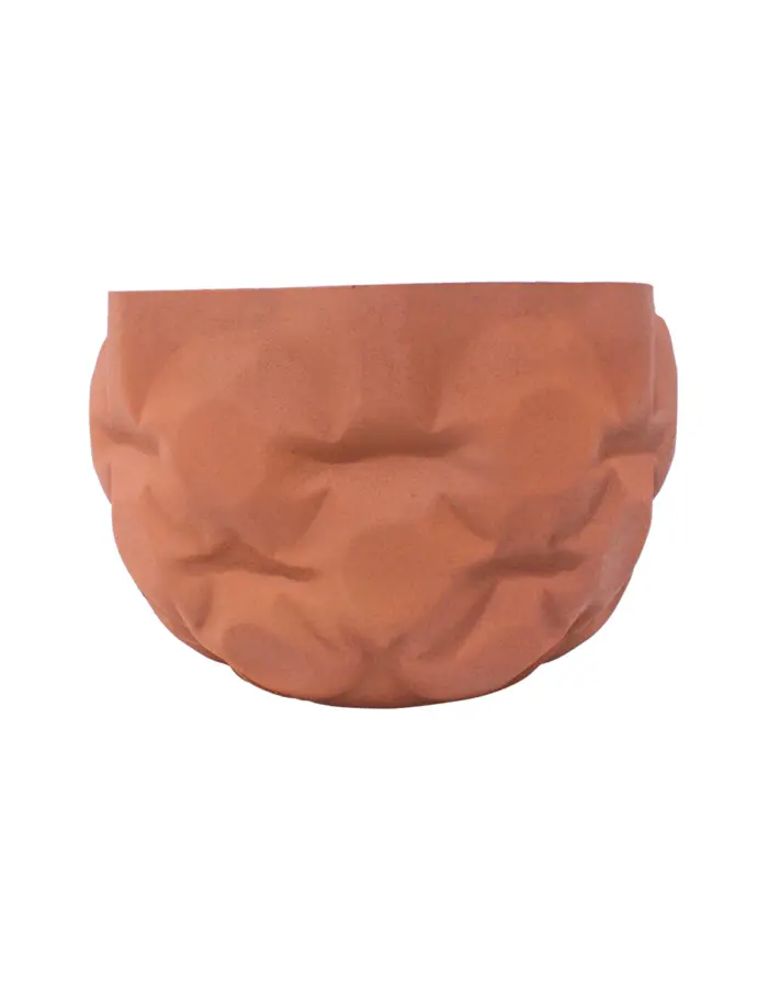 Maceta de metal ladrillo mate de 37x37x25cm - Image 2