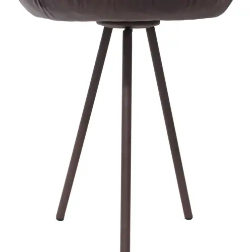 Mesa de metal marrón con 3 patas de 44.5×44.5x53cm