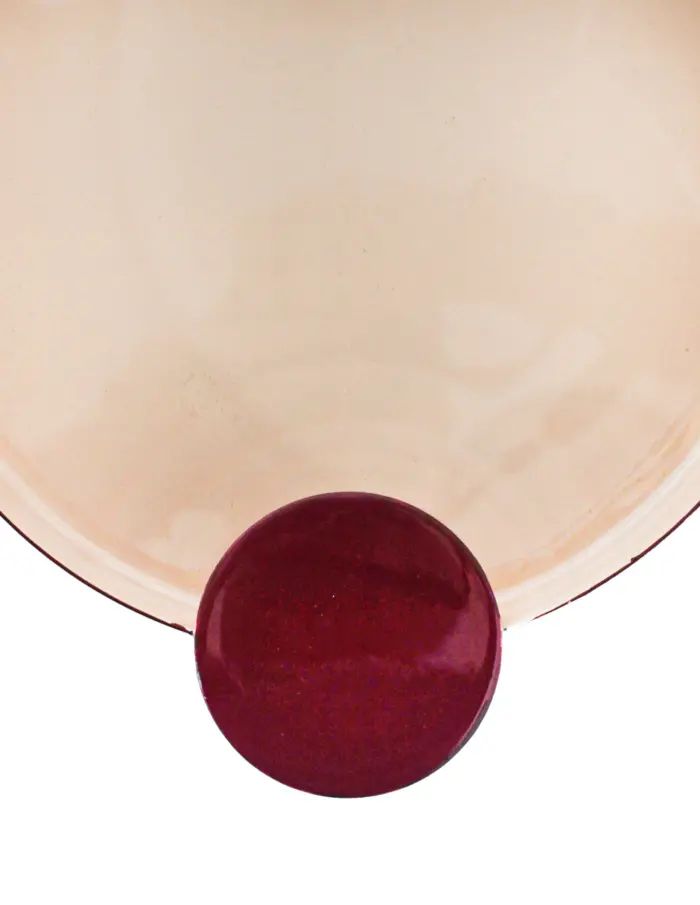 Charola oval de metal rosa con fondo rosa claro de 26.5x20x3.5cm - Image 4