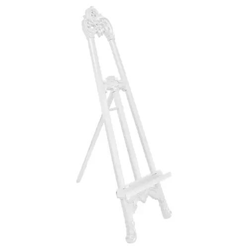 Caballete de plástico de blanco de 49x145x0.1cm
