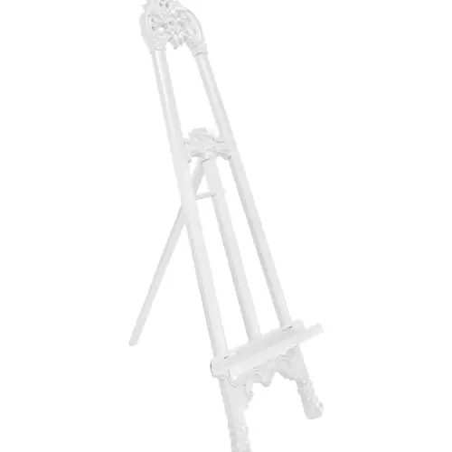 Caballete de plástico de blanco de 49x160x0.1cm