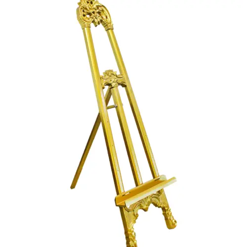 Caballete de plástico de dorado de 49x160x0.1cm