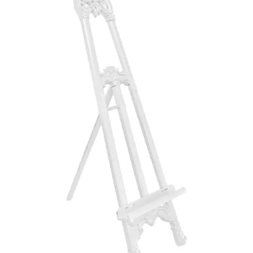 Caballete de plástico de blanco de 49x175x0.1cm