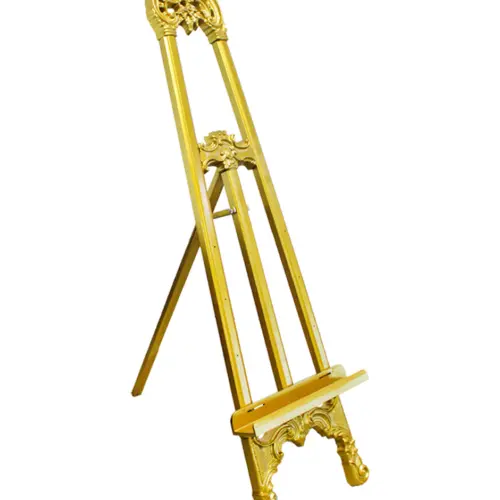 Caballete de plástico de dorado de 49x175x0.1cm