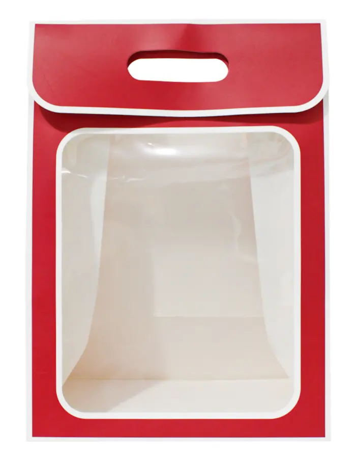 Bolsa de papel roja con mica de 35x25x15cm15x25x35cm - Image 2