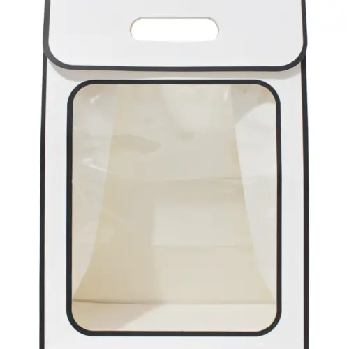 Bolsa de papel blanca con mica de 30×21.5x13cm13x21.5x30cm