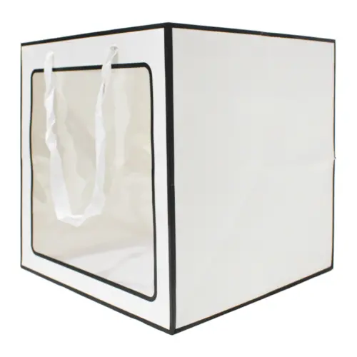Bolsa de papel blanca con mica de 30x30x30cm30x30x30cm