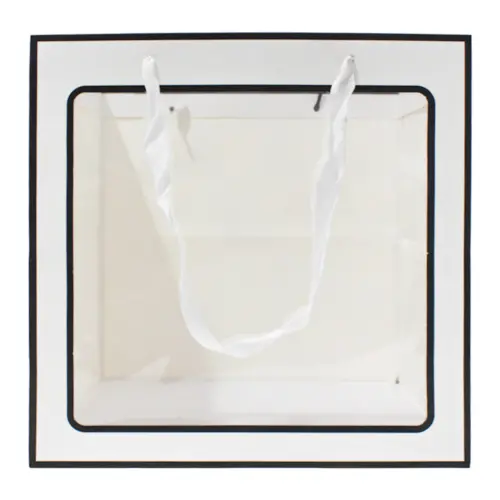 Bolsa de papel blanca con mica de 30x30x30cm30x30x30cm