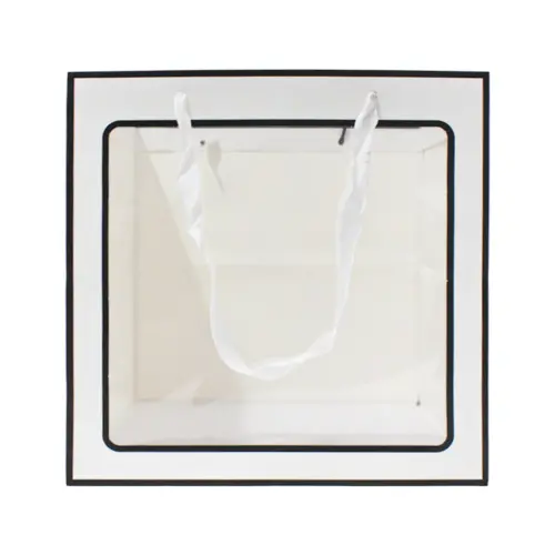Bolsa de papel blanca con mica de 25x25x25cm25x25x25cm