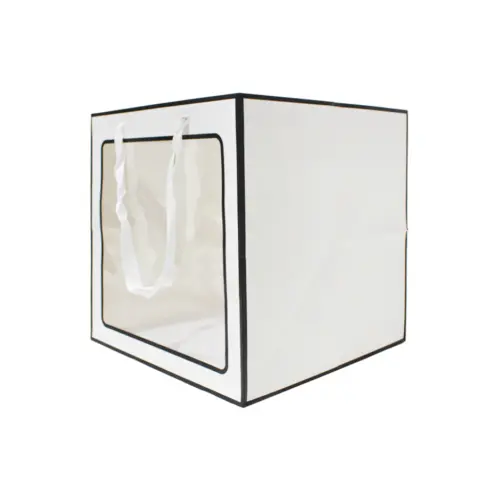 Bolsa de papel blanca con mica de 20x20x20cm20x20x20cm