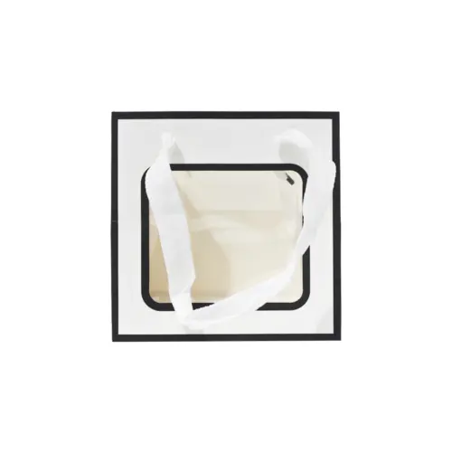 Bolsa de papel blanca con mica de 15x15x15cm15x15x15cm