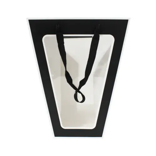 Bolsa de papel negra con mica de 12x11x26cm11x24x26cm
