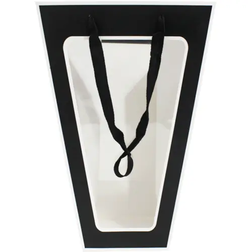 Bolsa de papel negra con mica de 15x14x35cm27x28x35cm