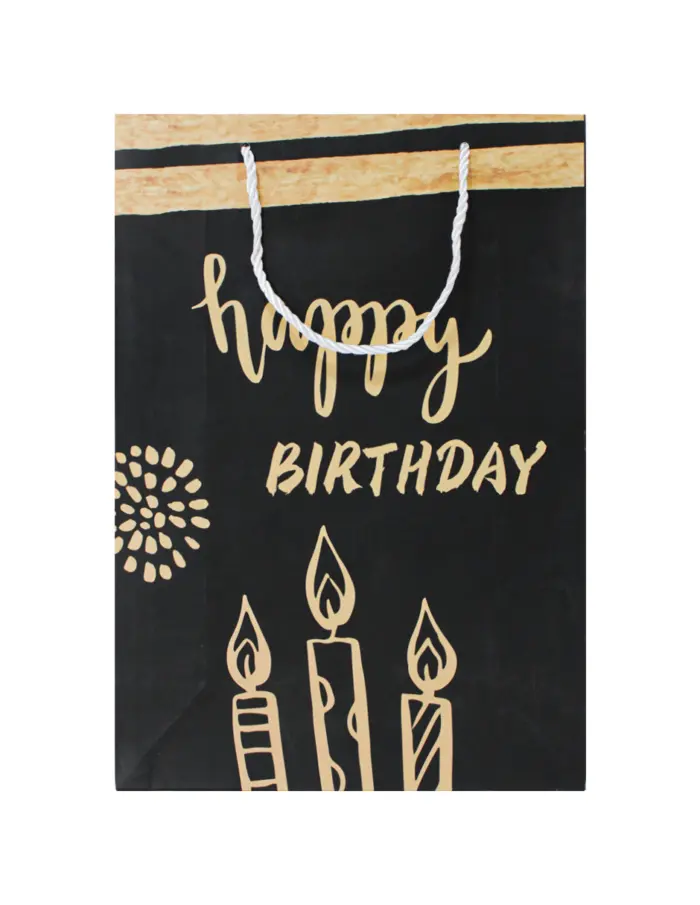 Bolsa de papel negra de 24x17x8cm8x17x24cm - Image 2