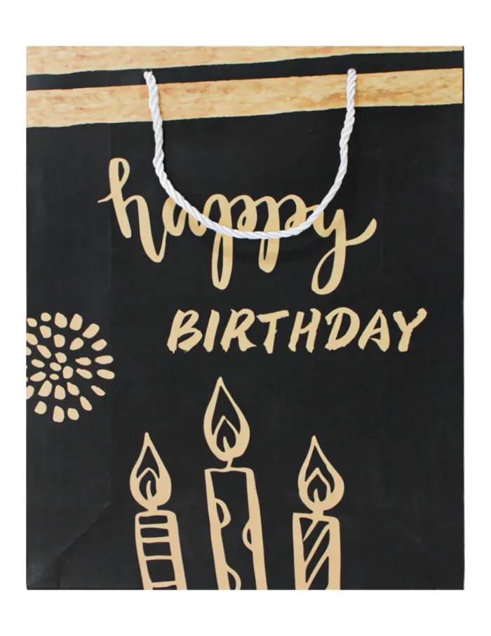 Bolsa de papel negra de 26x32x10cm10x26x32cm - Image 2