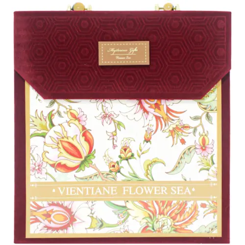 Bolsa de carton estampado vino con asa diseño bambu de 21.5x8x23cm8x21.5x23cm