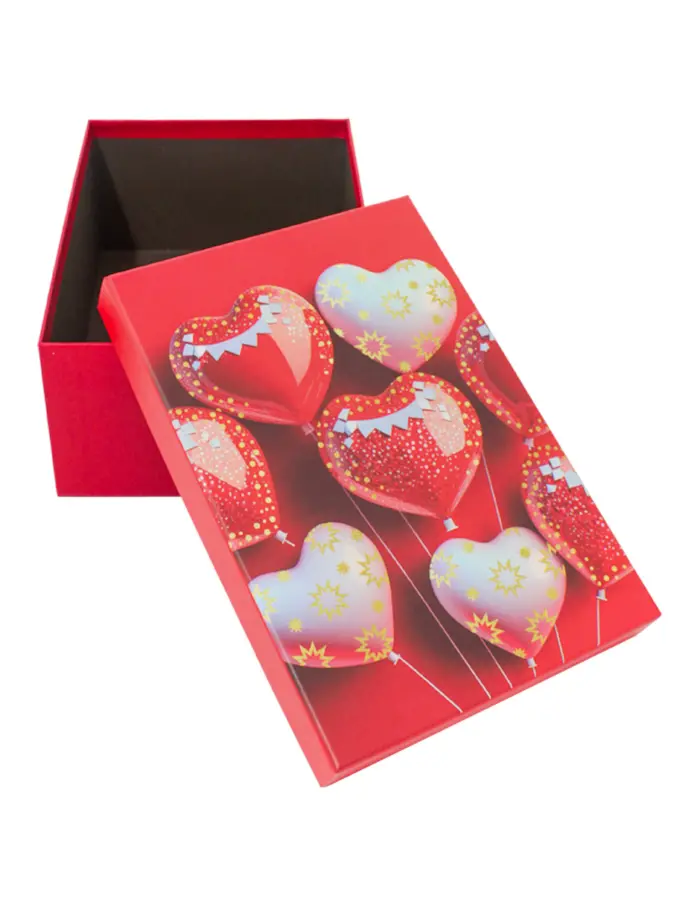 Juego de 3 cajas de carton diseño corazon rojo de 16x23x9.5cm - Image 2