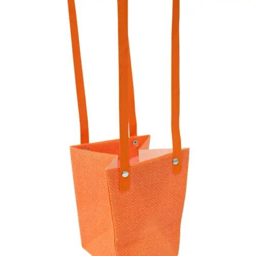Bolsa de plástico naranja de 13.5×9.5x15cm13.5×13.5x15cm