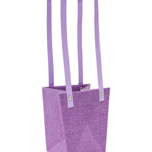 Bolsa de plástico morada de 13.5×9.5x15cm13.5×13.5x15cm