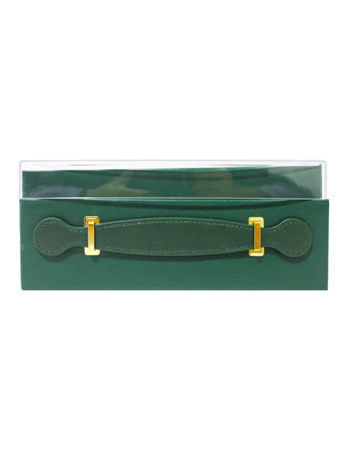 Bolsa de carton verde con acrilico de 24x19.5x10cm10x24x19.5cm - Image 4