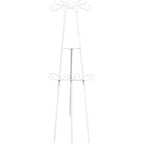Caballete de metal blanco de 45x180x0.1cm