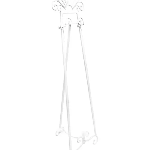 Caballete de metal blanco de 41x158x0.1cm