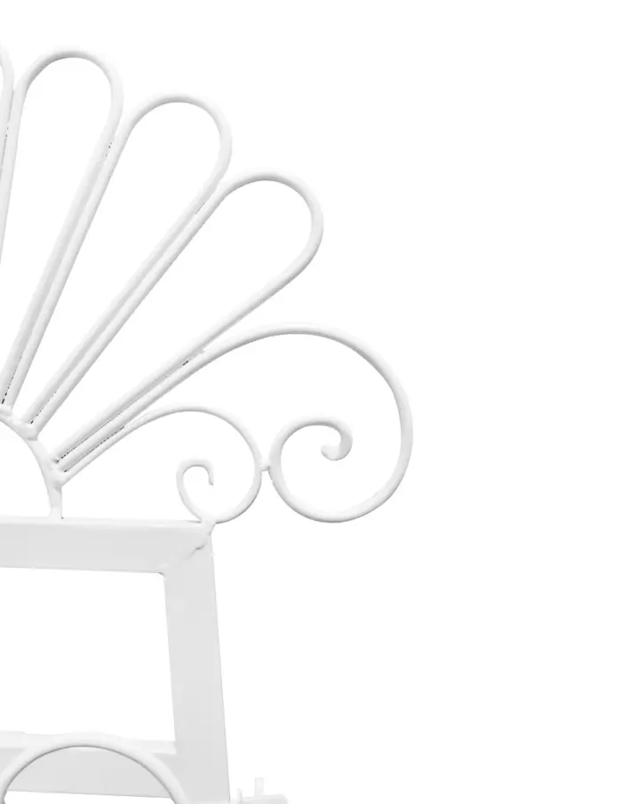 Caballete de metal blanco de 41x158x0.1cm - Image 3