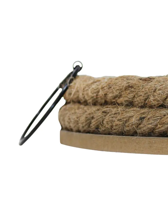 Juego de 2 charolas diseño troncos de madera con cuerda en la orilla de 34x34x4.5cm - Image 3