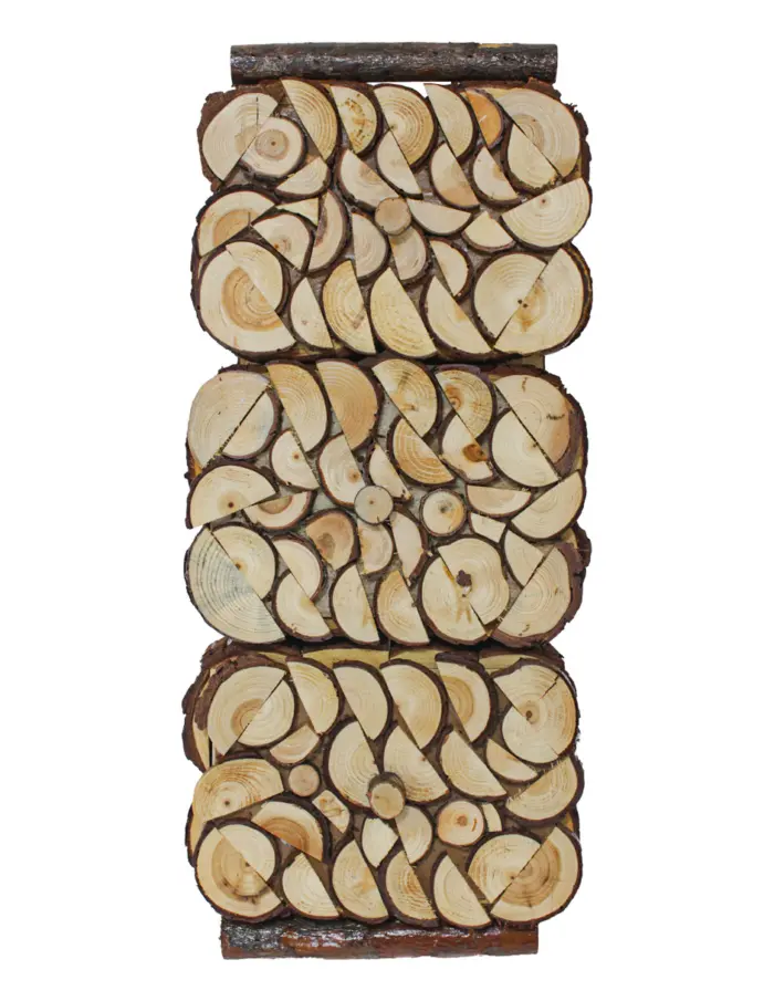 Bandeja diseño troncos de madera con 3 compartimientos de 21x49x11cm - Image 2