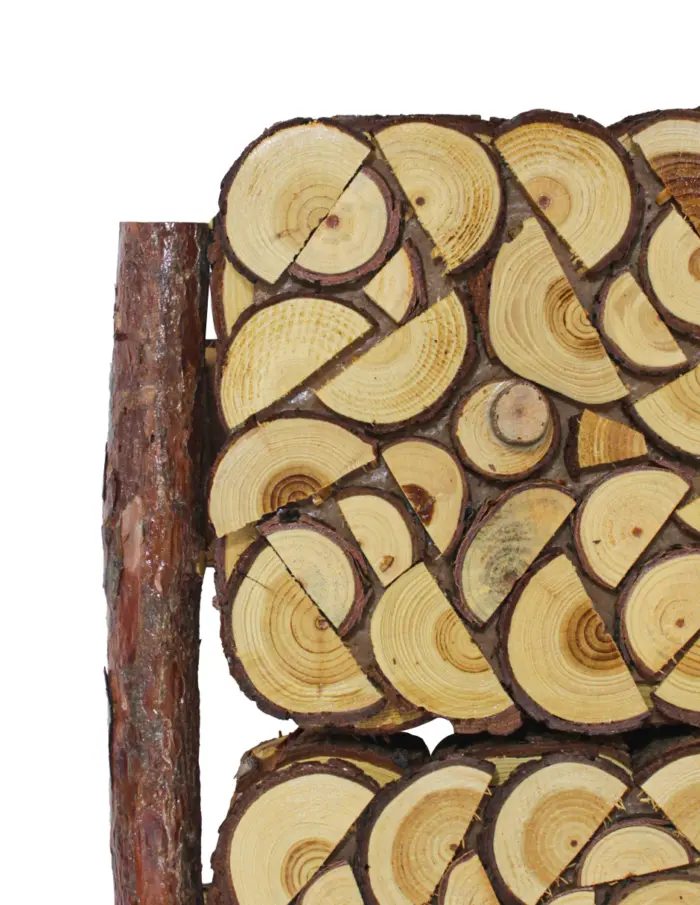 Bandeja diseño troncos de madera con 4 compartimientos de 36x43.5x11cm - Image 3