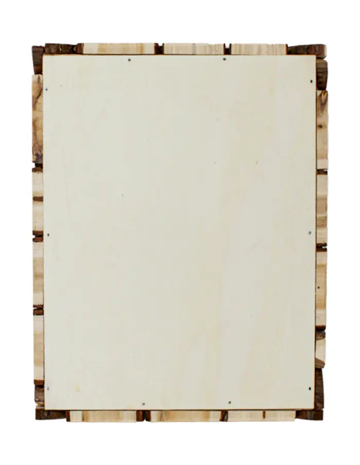 Juego de 3 charolas cuadradas diseño troncos de madera de 30x30x7cm - Image 3