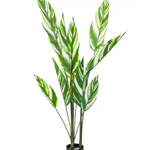 Planta artificial de hojas gaspeadas con maceta de 15x15x145cm