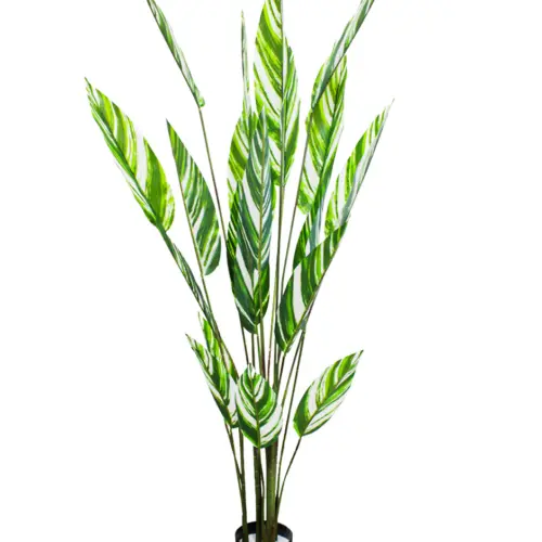 Planta artificial de hojas gaspeadas con maceta de 17x17x190cm