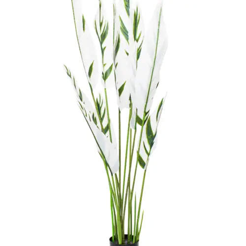 Planta artificial de hojas gaspeadas con maceta 15x15x140cm