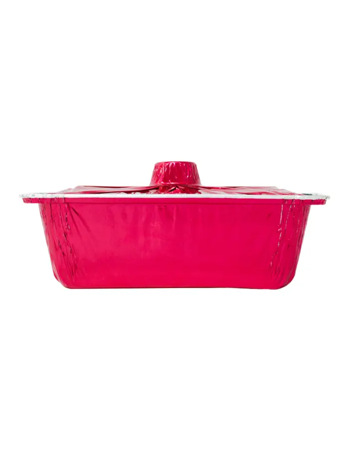 Charola de papel de aluminio rojo de 21x33x12cm - Image 3