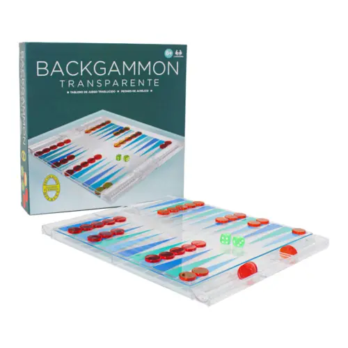 Juego de backgammon de plástico de 25x30x1.2cm