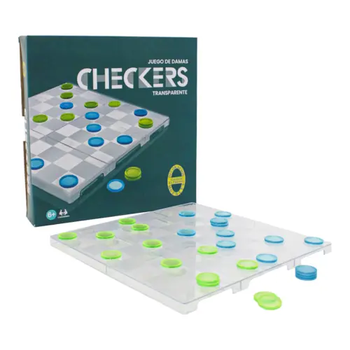 Juego de damas chinas de plástico de 25x25x1.2cm