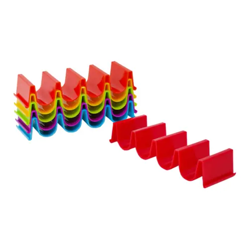 Juego de 6 porta tacos de plastico de 5.5×17.5×8.8cm