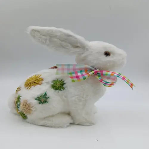 Conejo de peluche con flores de 23×15.5×23.5cm